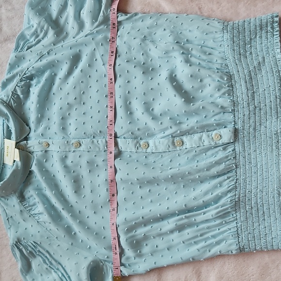 Anthropologie Maeve Blue Rosa Swiss Dot Blouse - Picture 5 of 7